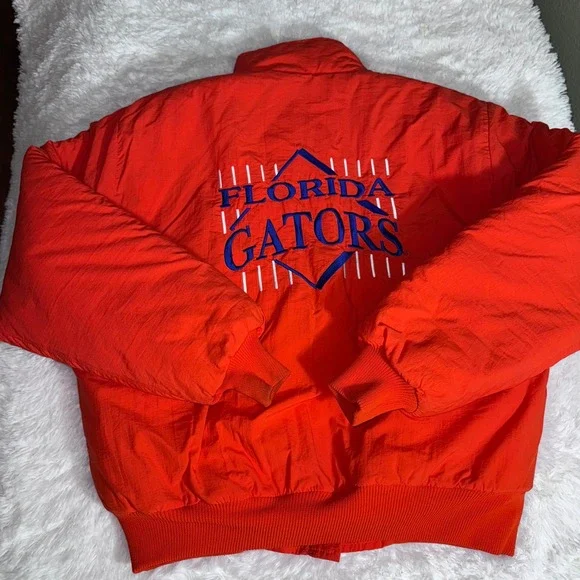 Vintage DeLONG Florida Gators Bomber Jacket Orange Mens Large NCAA Made in USA